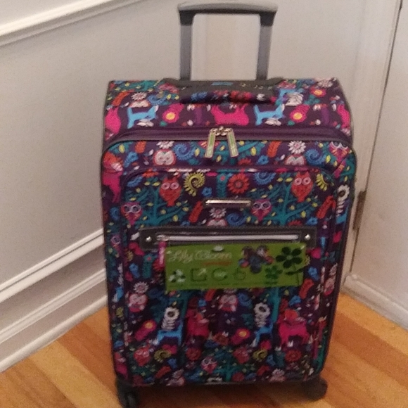 Lily Bloom Luggage Checked 24" Suitcase Collection Wildwoods-With Spinne… - Picture 1 of 13